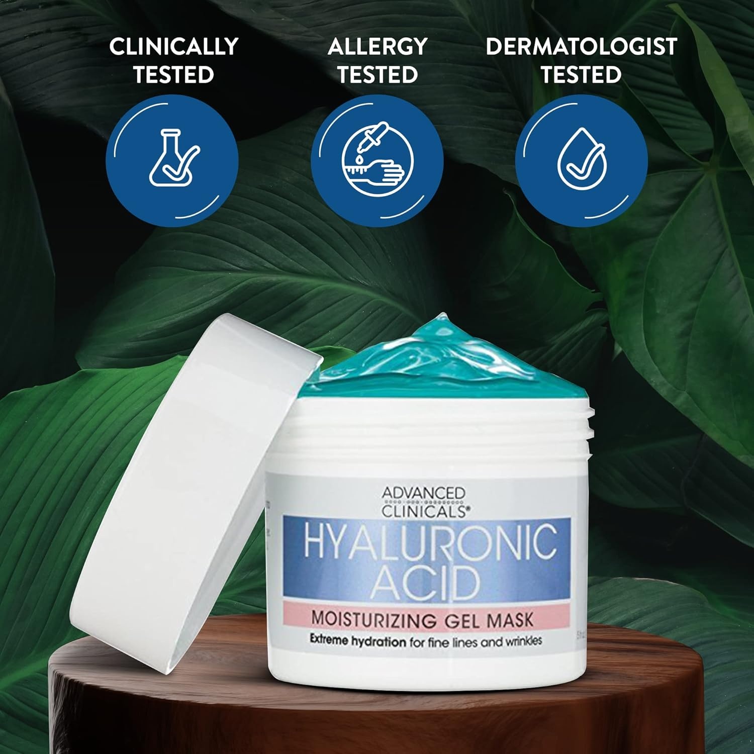 image:imageAdvanced Clinicals Hyaluronic Acid Gel Facial Mask Skin Care Treatment Brightening Hydrating Anti Aging Face Mask amp Moisturizer Helps Transform Dry Skin WCollagen Chamomile amp Aloe Vera 5 Fl OzHyaluronic Gel Face Mask