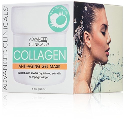 image:imageAdvanced Clinicals Hyaluronic Acid Gel Facial Mask Skin Care Treatment Brightening Hydrating Anti Aging Face Mask amp Moisturizer Helps Transform Dry Skin WCollagen Chamomile amp Aloe Vera 5 Fl OzCollagen Gel Face Mask