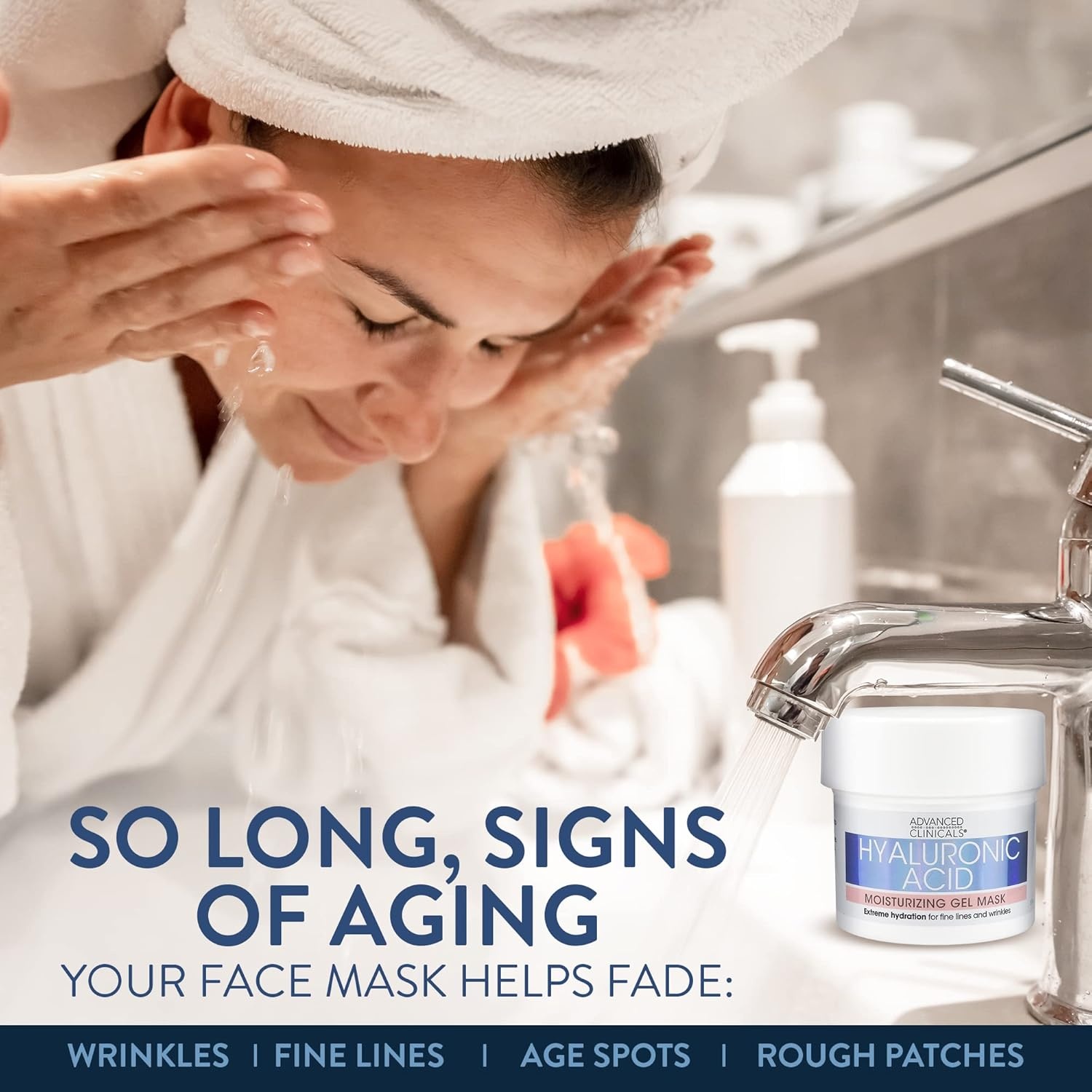 image:imageAdvanced Clinicals Hyaluronic Acid Gel Facial Mask Skin Care Treatment Brightening Hydrating Anti Aging Face Mask amp Moisturizer Helps Transform Dry Skin WCollagen Chamomile amp Aloe Vera 5 Fl OzHyaluronic Gel Face Mask
