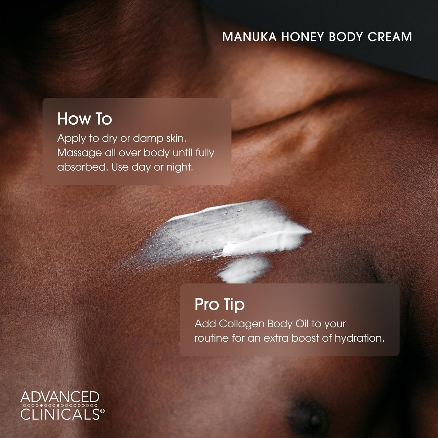 image:imageAdvanced Clinicals Hyaluronic Acid Moisturizer Fragrance Free Collagen Cream Face Moisturizer amp Body Lotion 2pc Skincare Set For Women amp Men Helps Reduce Appearance Of Crepey Skin amp Dry Skin 2pc1 Manuka Honey Restore Hydrate Cream