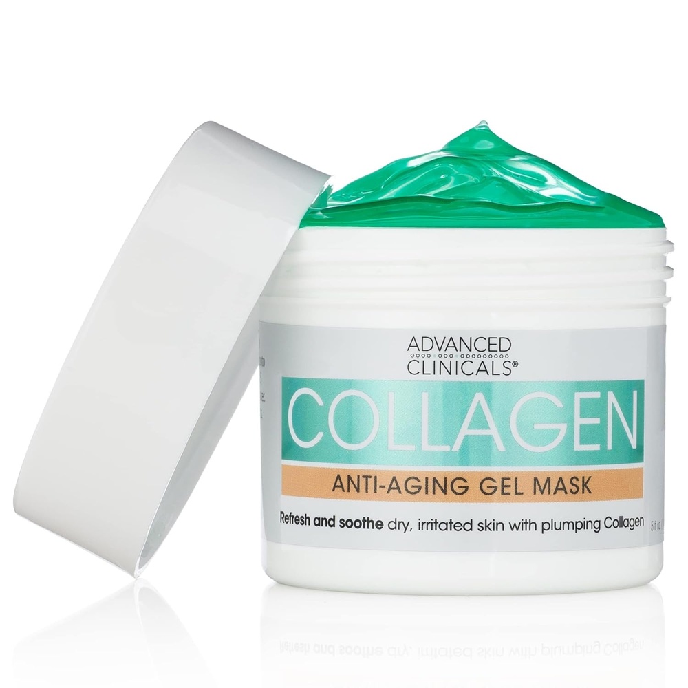 image:imageAdvanced Clinicals Hyaluronic Acid Gel Facial Mask Skin Care Treatment Brightening Hydrating Anti Aging Face Mask amp Moisturizer Helps Transform Dry Skin WCollagen Chamomile amp Aloe Vera 5 Fl OzCollagen Gel Face Mask