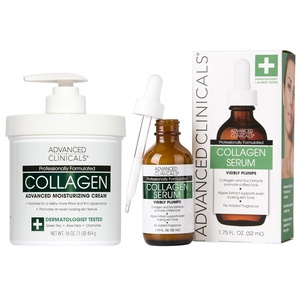 image:imageAdvanced Clinicals Hyaluronic Acid Moisturizer  Fragrance Free Collagen Cream Face Moisturizer amp Body Lotion 2pc Skincare Set For Women amp Men Helps Reduce Appearance Of Crepey Skin amp Dry Skin 2pcFirming Collagen Cream  Serum Set