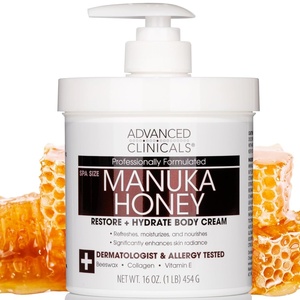 image:imageAdvanced Clinicals Hyaluronic Acid Moisturizer  Fragrance Free Collagen Cream Face Moisturizer amp Body Lotion 2pc Skincare Set For Women amp Men Helps Reduce Appearance Of Crepey Skin amp Dry Skin 2pc1  Manuka Honey Restore  Hydrate Cream