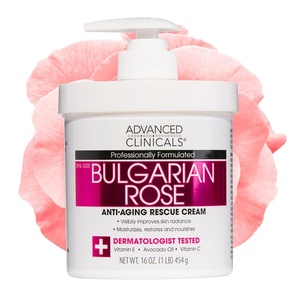 image:imageAdvanced Clinicals Hyaluronic Acid Moisturizer  Fragrance Free Collagen Cream Face Moisturizer amp Body Lotion 2pc Skincare Set For Women amp Men Helps Reduce Appearance Of Crepey Skin amp Dry Skin 2pc4  Bulgarian Rose AntiAging Body Cream
