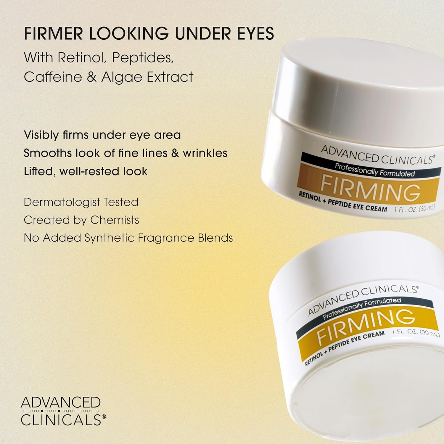 image:imageAdvanced Clinicals Advanced Retinol Eye Balm Peptides Face Moisturizer Cream Visible Anti Aging Under Eyes Cream Improves Appearance Of Wrinkles Fine Lines Puffiness amp Dark Circles 1 Fl Oz2PC Eye Cream AMPM Set