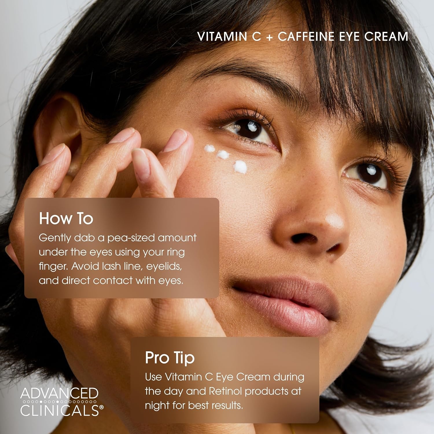 image:imageAdvanced Clinicals Advanced Retinol Eye Balm Peptides Face Moisturizer Cream Visible Anti Aging Under Eyes Cream Improves Appearance Of Wrinkles Fine Lines Puffiness amp Dark Circles 1 Fl OzBrightening Vitamin C Eye Cream