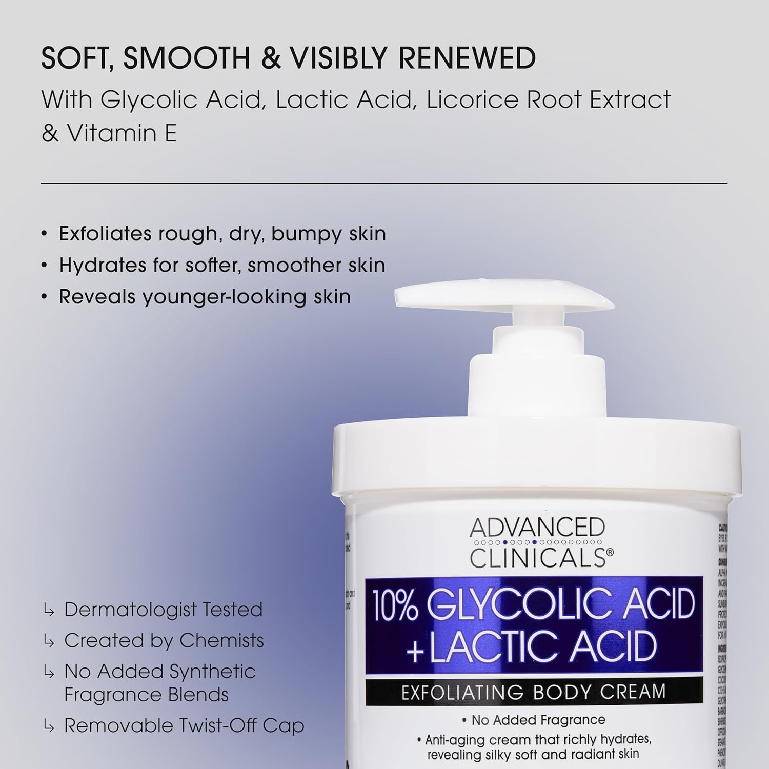 image:imageAdvanced Clinicals Brightening Vitamin C Body Cream AHA Exfoliating 10 Glycolic Acid amp Lactic Acid Lotion 2PC Skincare Set For Women amp Men To Reduce Appearance Of Dark Spots amp Uneven Skin Tone10 Glycolic Acid Vitamin C Cream Set