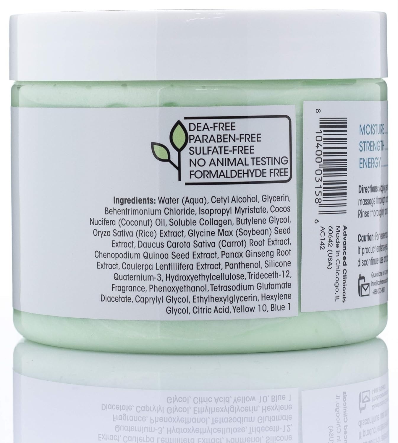 image:imageAdvanced Clinicals Collagen Hair Mask Treatment Deep Protein Conditioner To Strengthen ColorTreated Hair Fortifying Hair Repair Mask WQuinoa amp Coconut Oil Restores Weak Hair Large 12 Fl Oz