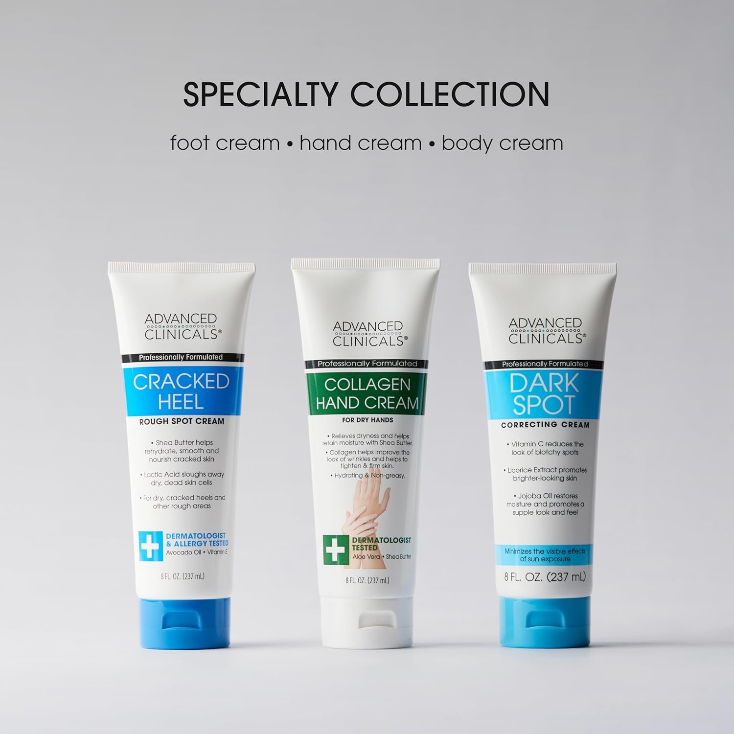 image:imageAdvanced Clinicals Cracked Heel Foot Cream Skin Care Moisturizer Lotion For Feet WShea Butter Helps Heal Cracked Skin Rough Spots Calluses amp Dry Skin Foot Lotion Hand Lotion Large 8 Fl OzCracked Heel Foot Lotion