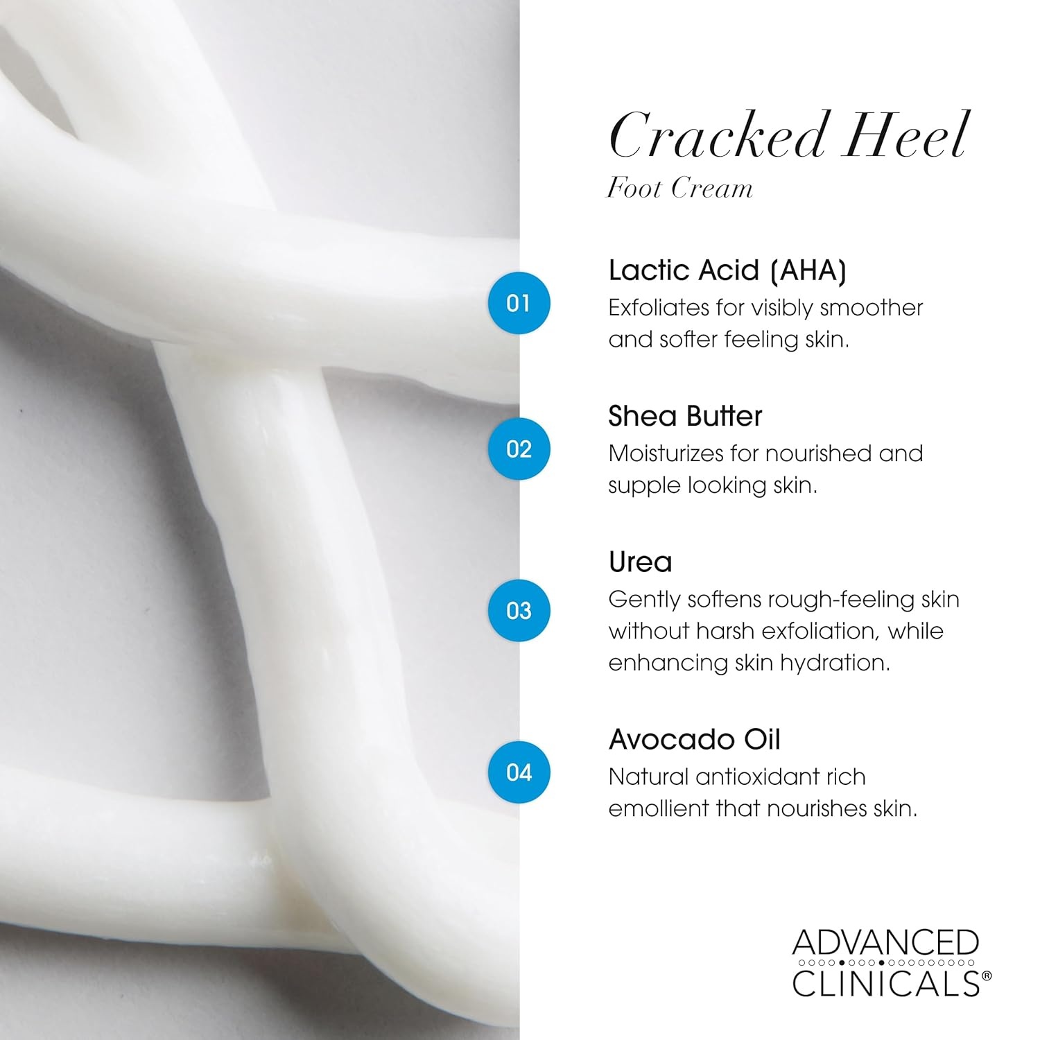 image:imageAdvanced Clinicals Cracked Heel Foot Cream Skin Care Moisturizer Lotion For Feet WShea Butter Helps Heal Cracked Skin Rough Spots Calluses amp Dry Skin Foot Lotion Hand Lotion Large 8 Fl OzCracked Heel Foot Lotion