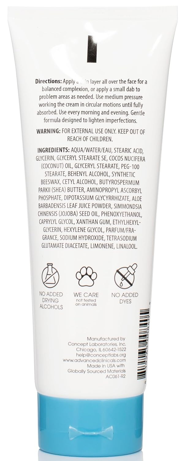 image:imageAdvanced Clinicals Dark Spot Vitamin C Cream For Face Hand amp Body Lotion Anti Aging Therapeutic Skin Care Moisturizer Lotion Reduces Appearance Of Age Spots Blotchy Skin amp Wrinkles Large 8 Fl OzDark Spot Reducer Cream