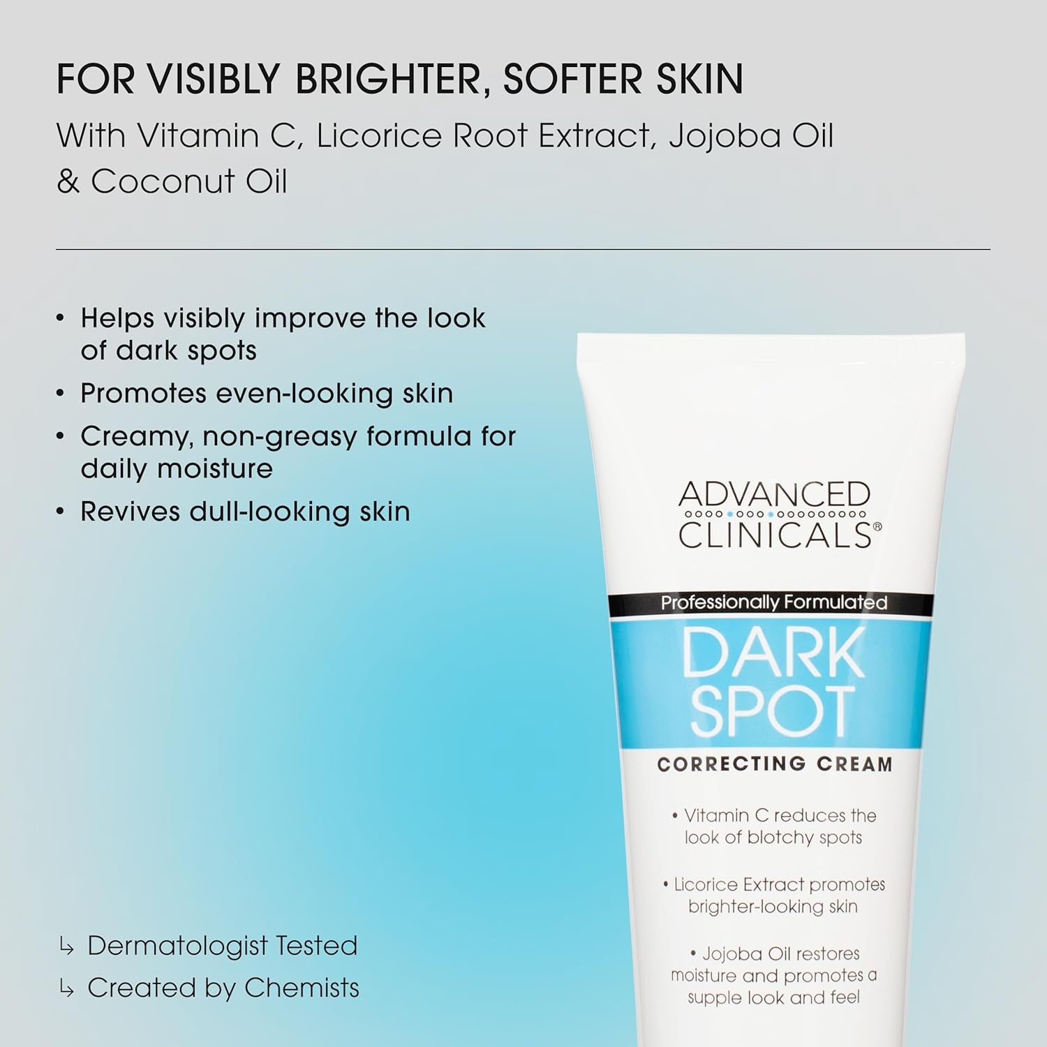 image:imageAdvanced Clinicals Dark Spot Vitamin C Cream For Face Hand amp Body Lotion Anti Aging Therapeutic Skin Care Moisturizer Lotion Reduces Appearance Of Age Spots Blotchy Skin amp Wrinkles Large 8 Fl OzDark Spot Reducer Cream