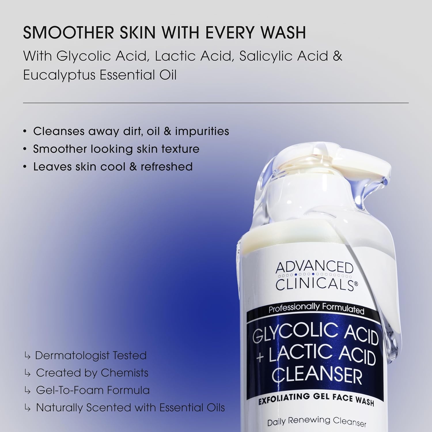 image:imageAdvanced Clinicals Gentle Vitamin C Face Wash For Women amp Men Citrus Scented Gel Facial Cleanser Soap Aloe Vera Ferulic Acid Hydrating Foaming Wash For Cleansing Dirt amp Oil Large 1175 Fl OzVitamin C Face Wash Glycolic Acid Wash Set