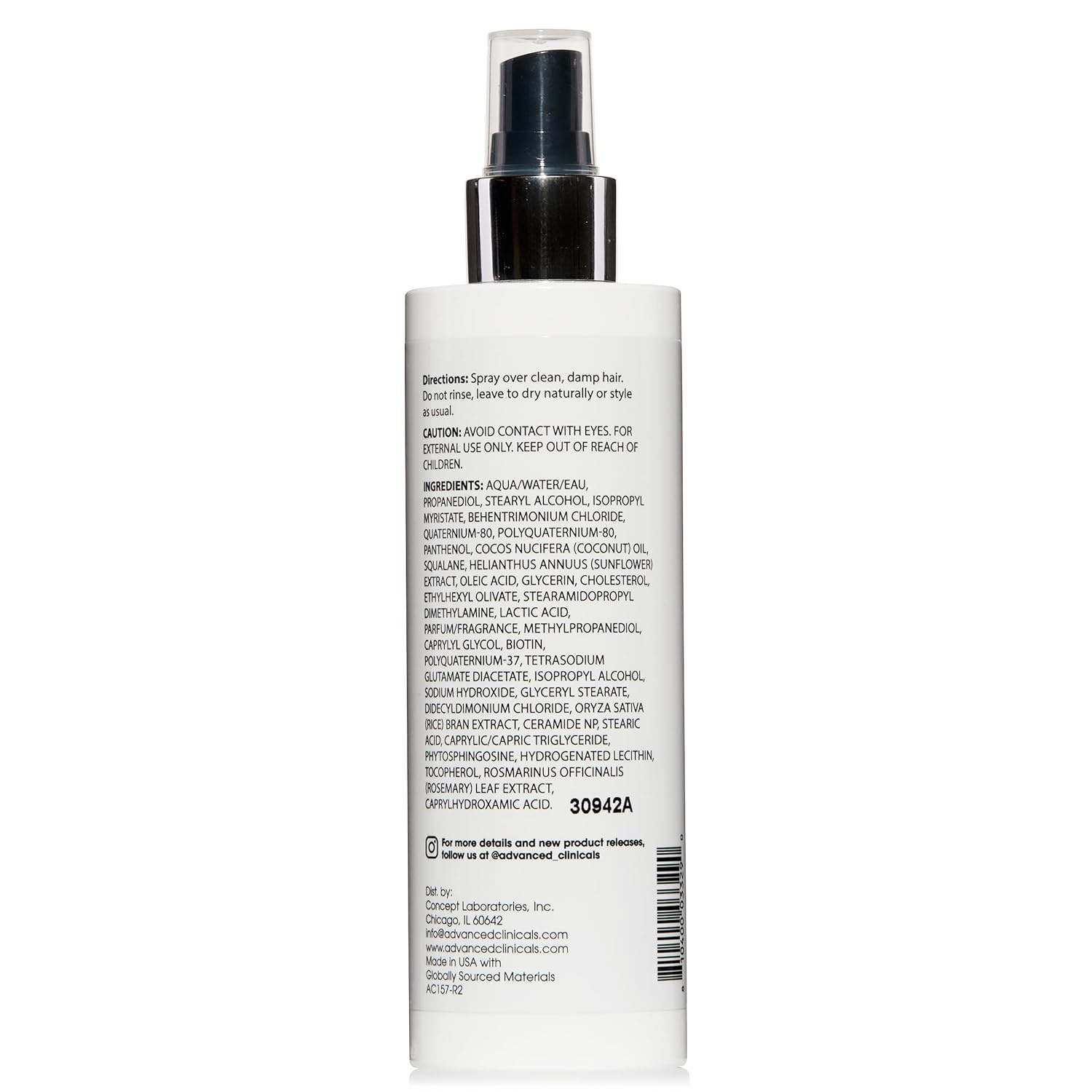 image:imageAdvanced Clinicals Hair Spray Thicken amp Shine Leave In Treatment Nourishing Detangling Formula for Fine Damaged or Frizz Prone Hair Supports Scalp Health for Strong Thick Hair 8 Fl Oz