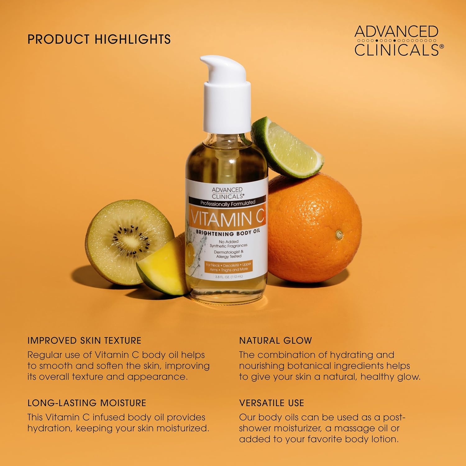 image:imageAdvanced Clinicals Hydrating Collagen Oil For Body amp After Shower Visible Anti Aging Moisturizing Collagen Body Oil For Women amp Men Helps Soften Appearance Of Crepe Skin amp Wrinkles 38 Fl OzVitamin C Collagen Body Oil Bundle