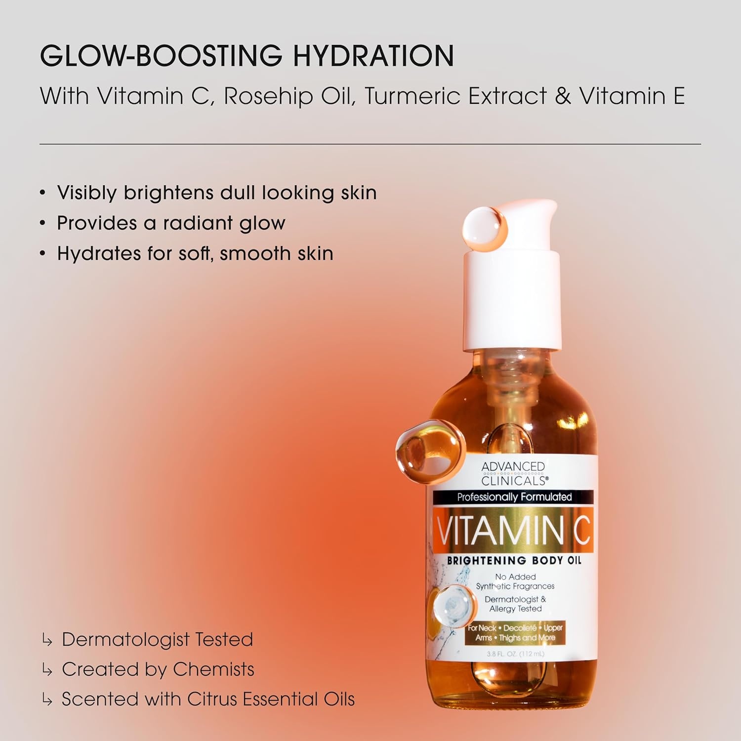 image:imageAdvanced Clinicals Hydrating Collagen Oil For Body amp After Shower Visible Anti Aging Moisturizing Collagen Body Oil For Women amp Men Helps Soften Appearance Of Crepe Skin amp Wrinkles 38 Fl OzVitamin C Brightening Body Oil