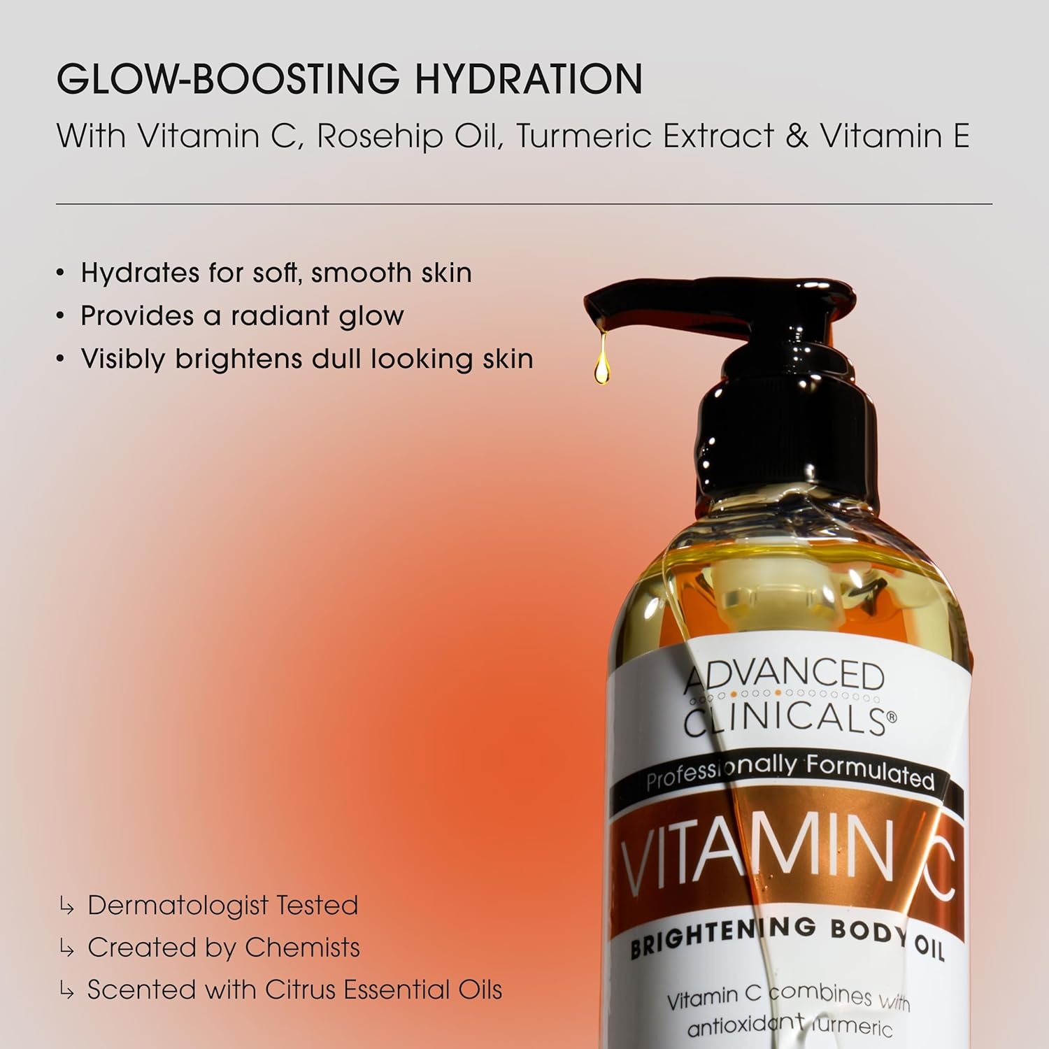 image:imageAdvanced Clinicals Hydrating Collagen Oil For Body amp After Shower Visible Anti Aging Moisturizing Collagen Body Oil For Women amp Men Helps Soften Appearance Of Crepe Skin amp Wrinkles 38 Fl OzVitamin C Brightening Body Oil