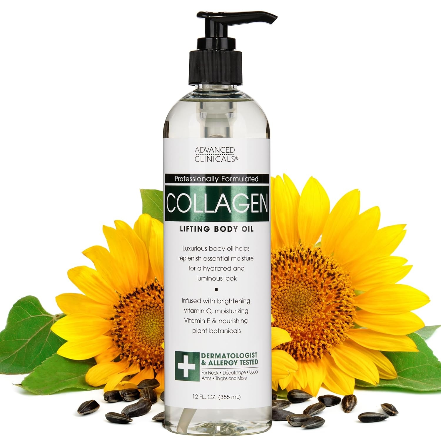image:imageAdvanced Clinicals Hydrating Collagen Oil For Body amp After Shower Visible Anti Aging Moisturizing Collagen Body Oil For Women amp Men Helps Soften Appearance Of Crepe Skin amp Wrinkles 38 Fl OzCollagen Lifting Body Oil