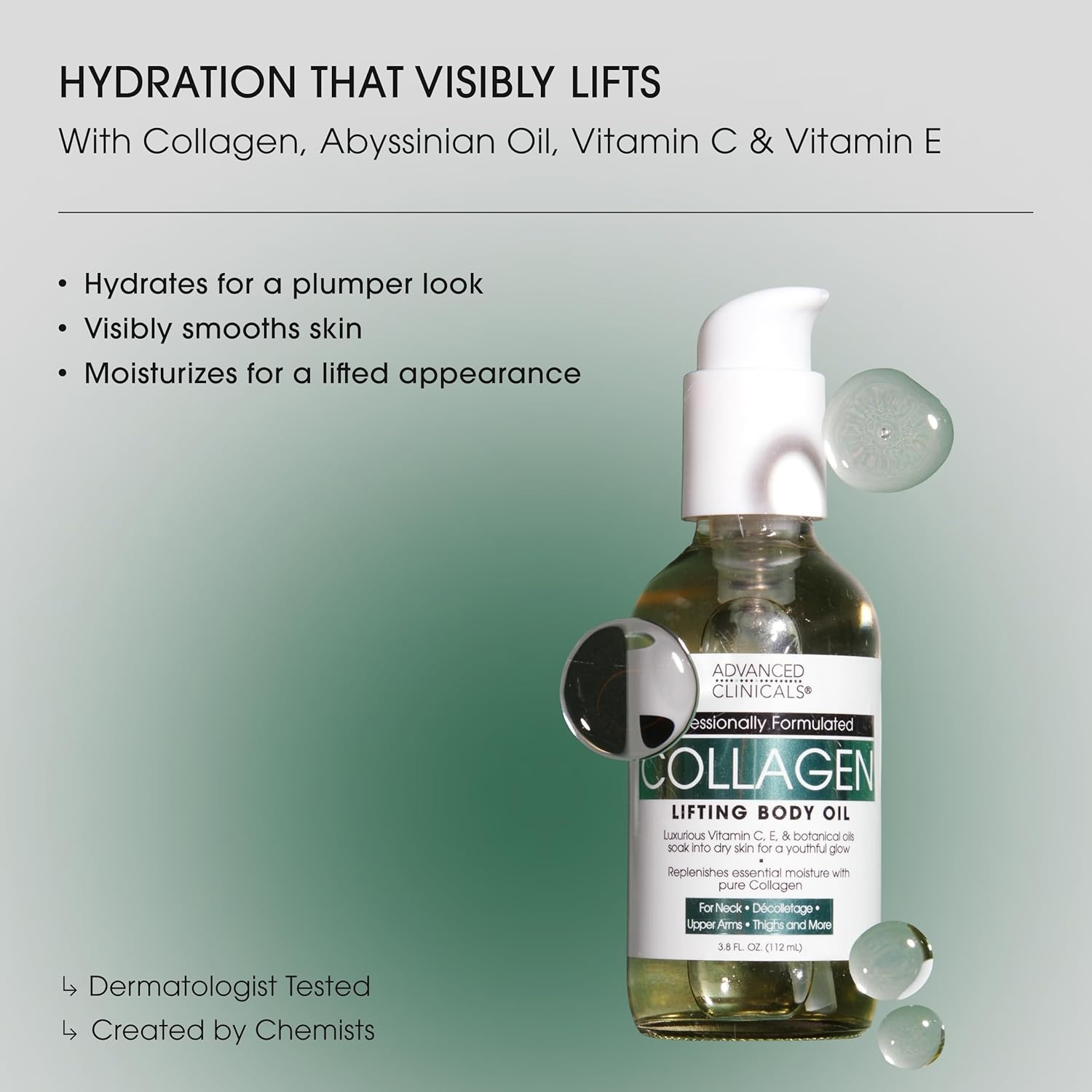 image:imageAdvanced Clinicals Hydrating Collagen Oil For Body amp After Shower Visible Anti Aging Moisturizing Collagen Body Oil For Women amp Men Helps Soften Appearance Of Crepe Skin amp Wrinkles 38 Fl OzVitamin C Collagen Body Oil Bundle