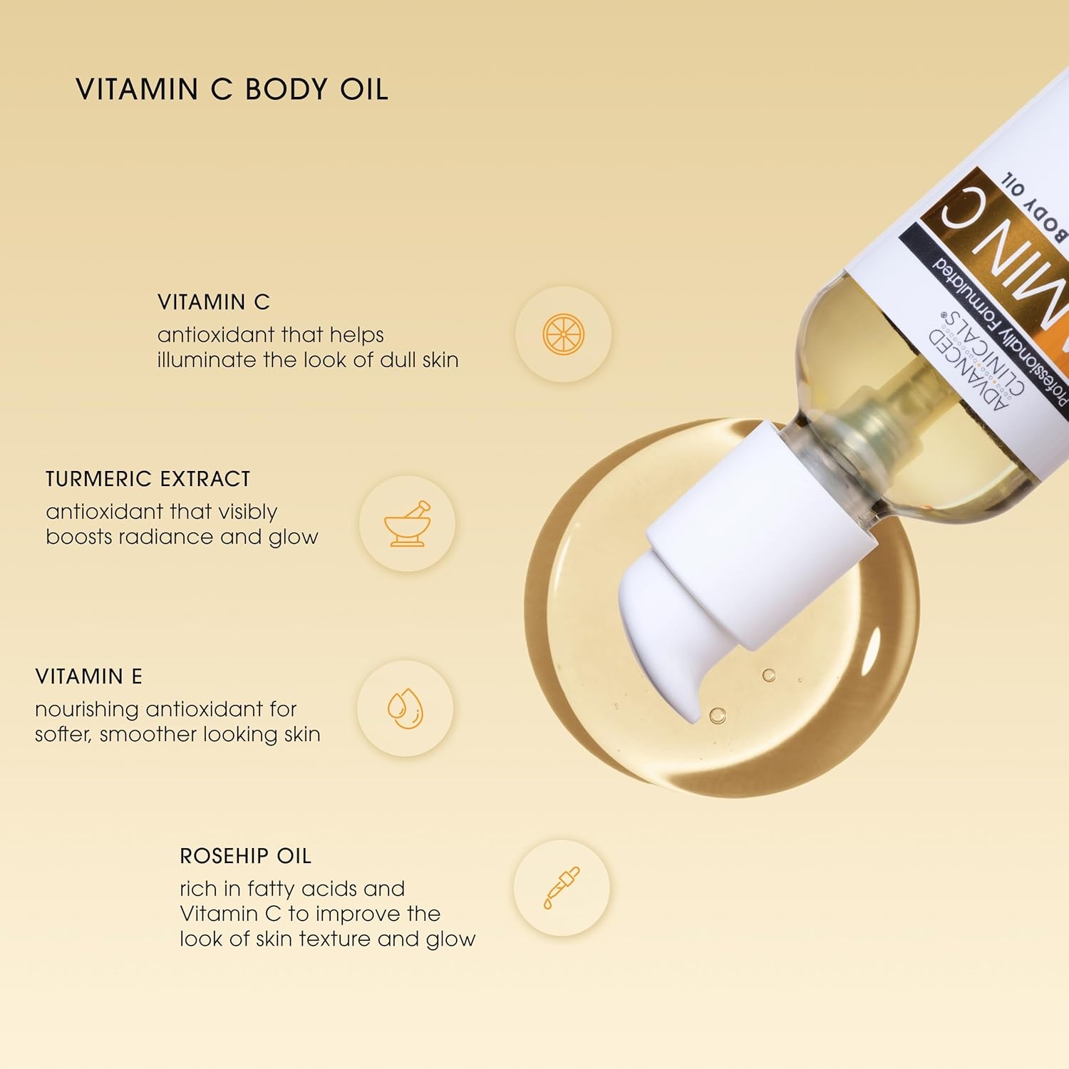 image:imageAdvanced Clinicals Hydrating Collagen Oil For Body amp After Shower Visible Anti Aging Moisturizing Collagen Body Oil For Women amp Men Helps Soften Appearance Of Crepe Skin amp Wrinkles 38 Fl OzVitamin C Collagen Body Oil Bundle