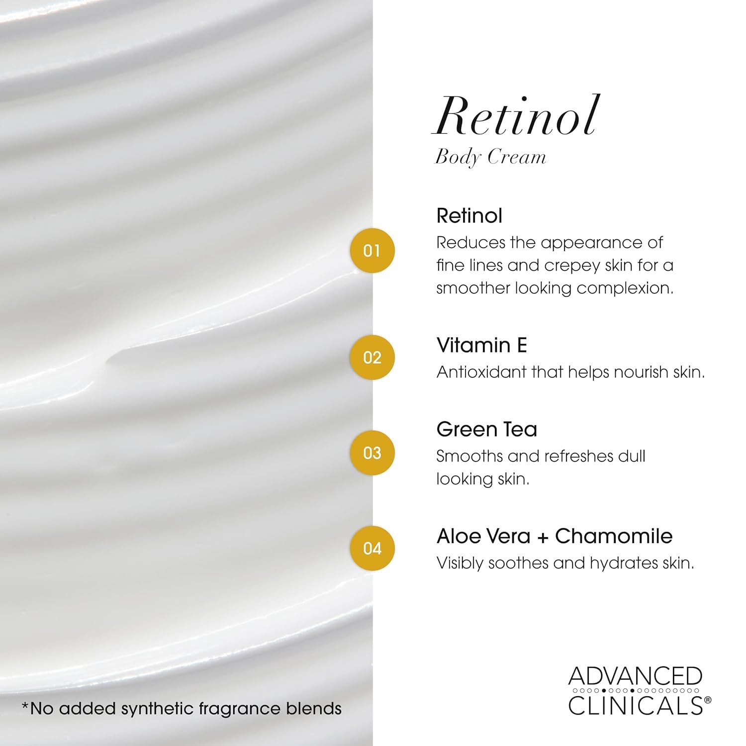 image:imageAdvanced Clinicals Retinol Body Lotion amp Face Moisturizer Anti Aging Skin Care Retinol Body Cream For Women amp Men Improves Appearance Of Fine Lines Wrinkles amp Look Of Crepey Skin WTravel SizeRetinol Cream
