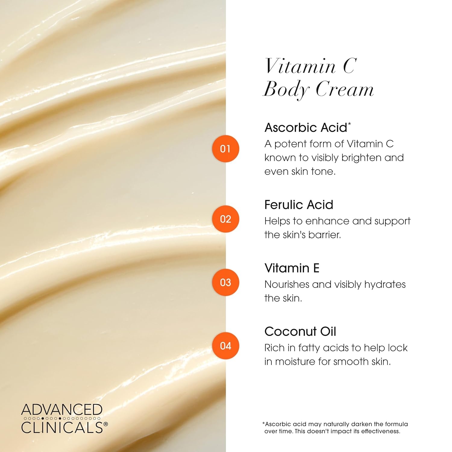 image:imageAdvanced Clinicals Retinol Body Lotion amp Face Moisturizer Anti Aging Skin Care Retinol Body Cream For Women amp Men Improves Appearance Of Fine Lines Wrinkles amp Look Of Crepey Skin WTravel SizeVitamin C Brightening Cream