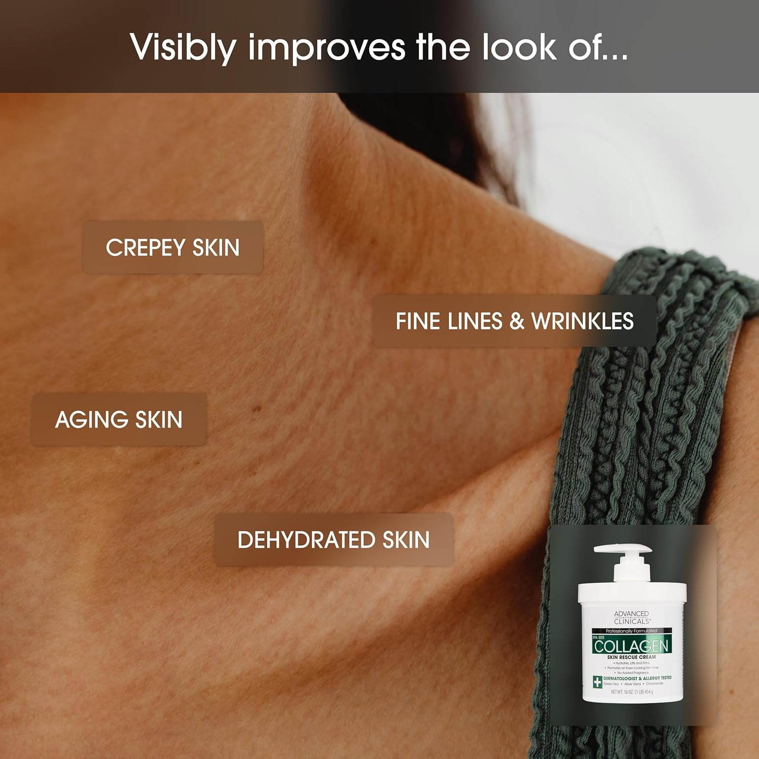 image:imageAdvanced Clinicals Retinol Body Lotion amp Face Moisturizer Anti Aging Skin Care Retinol Body Cream For Women amp Men Improves Appearance Of Fine Lines Wrinkles amp Look Of Crepey Skin WTravel SizeCollagen Cream