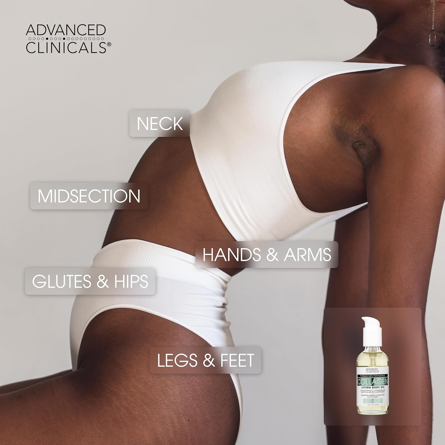 image:imageAdvanced Clinicals Retinol Body Lotion amp Face Moisturizer Visible Anti Aging Skin Care Retinol Body Cream For Women amp Men Targets Look Of Fine Lines Wrinkles amp Crepe Looking Dry Skin 16 OunceCollagen Peptides Cream Collagen Body Oil Bundle