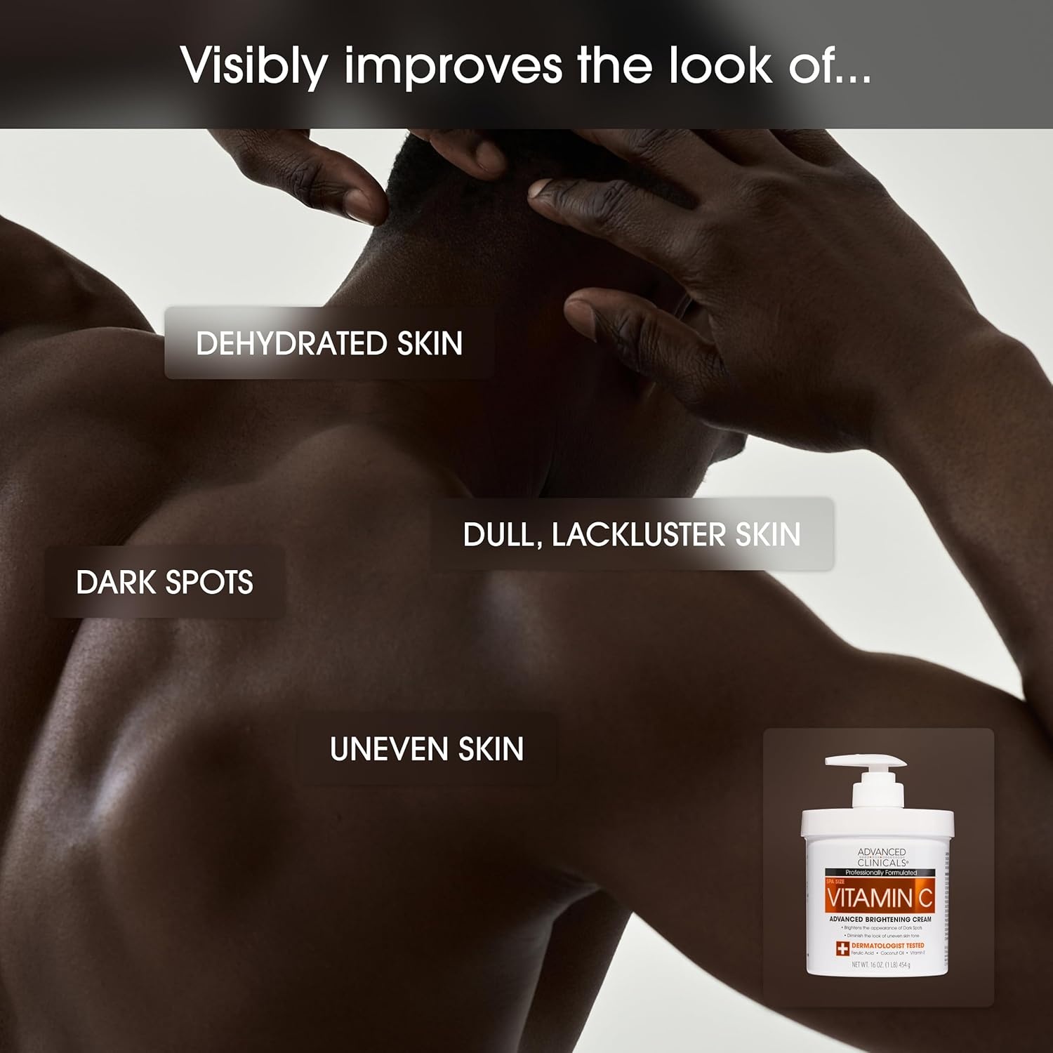 image:imageAdvanced Clinicals Retinol Body Lotion amp Face Moisturizer Visible Anti Aging Skin Care Retinol Body Cream For Women amp Men Targets Look Of Fine Lines Wrinkles amp Crepe Looking Dry Skin 16 OunceVitamin C Eye Cream Body Cream Bundle