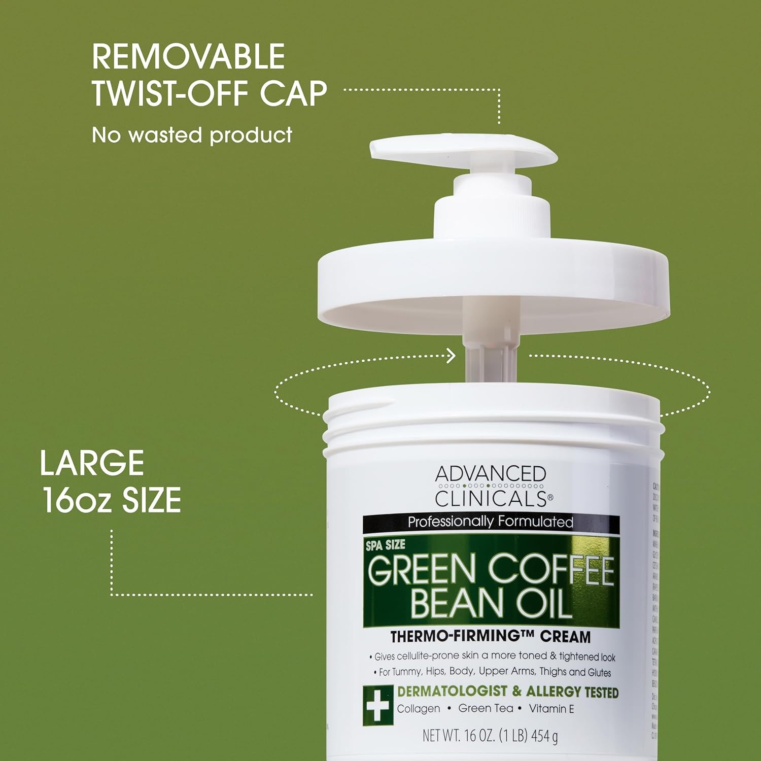 image:imageAdvanced Clinicals Retinol Body Lotion amp Face Moisturizer Visible Anti Aging Skin Care Retinol Body Cream For Women amp Men Targets Look Of Fine Lines Wrinkles amp Crepe Looking Dry Skin 16 Ounce2 Green Coffee Bean Oil Firming Cream