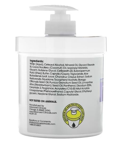 image:imageAdvanced Clinicals Retinol Body Lotion amp Face Moisturizer Visible Anti Aging Skin Care Retinol Body Cream For Women amp Men Targets Look Of Fine Lines Wrinkles amp Crepe Looking Dry Skin 16 OunceHyaluronic Acid Cream Serum Set
