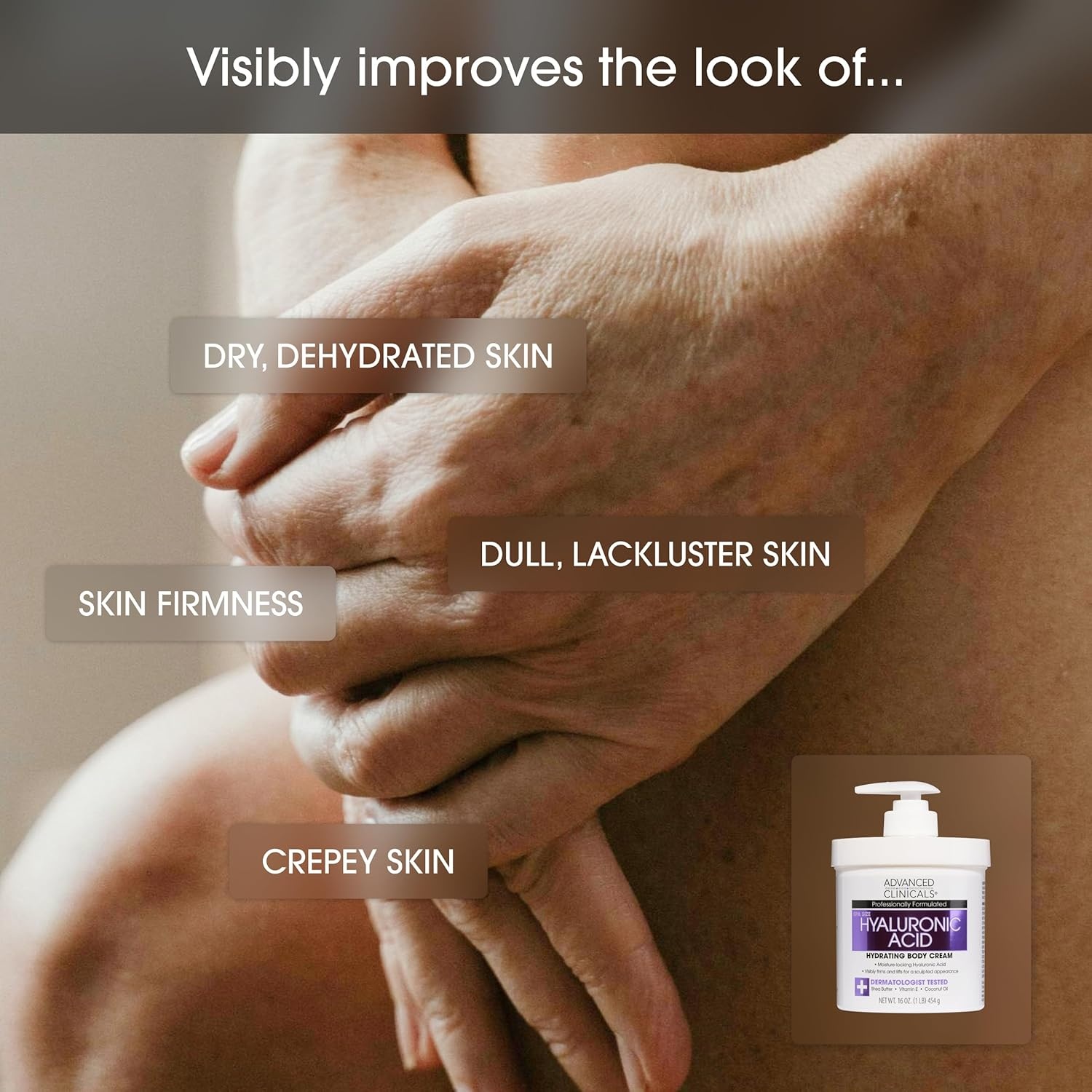 image:imageAdvanced Clinicals Retinol Body Lotion amp Face Moisturizer Visible Anti Aging Skin Care Retinol Body Cream For Women amp Men Targets Look Of Fine Lines Wrinkles amp Crepe Looking Dry Skin 16 OunceCollagen Peptides Cream Hyaluronic Acid Cream Set
