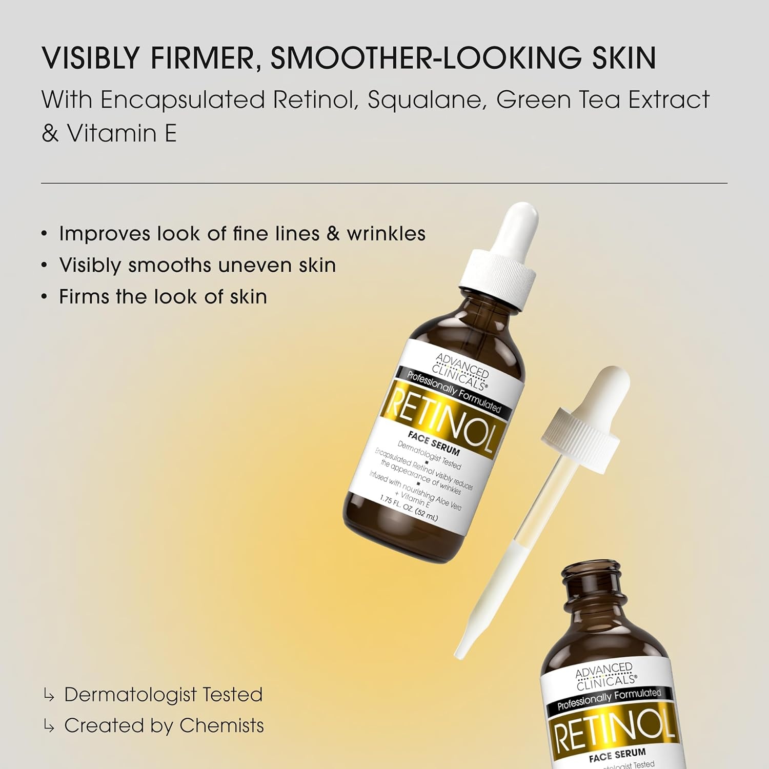 image:imageAdvanced Clinicals Retinol Body Lotion amp Face Moisturizer Visible Anti Aging Skin Care Retinol Body Cream For Women amp Men Targets Look Of Fine Lines Wrinkles amp Crepe Looking Dry Skin 16 OunceRetinol Cream Serum Set