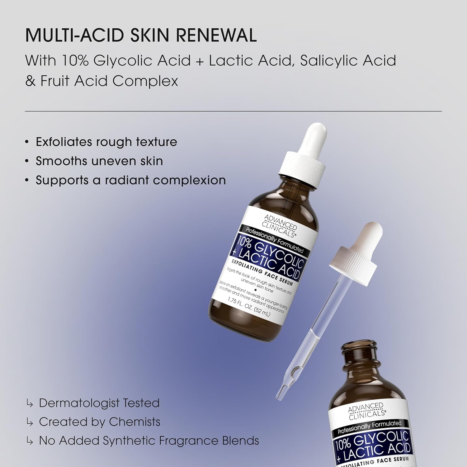 image:imageAdvanced Clinicals Rosehip Oil For Face With Vitamin E Botanicals Helps Improve Look Of Dark Spots Wrinkles Fine Lines amp Uneven Looking Skin Tone Moisturizing Skin Care Face Serum 18 Fl Oz10 Glycolic Acid Exfoliating Serum
