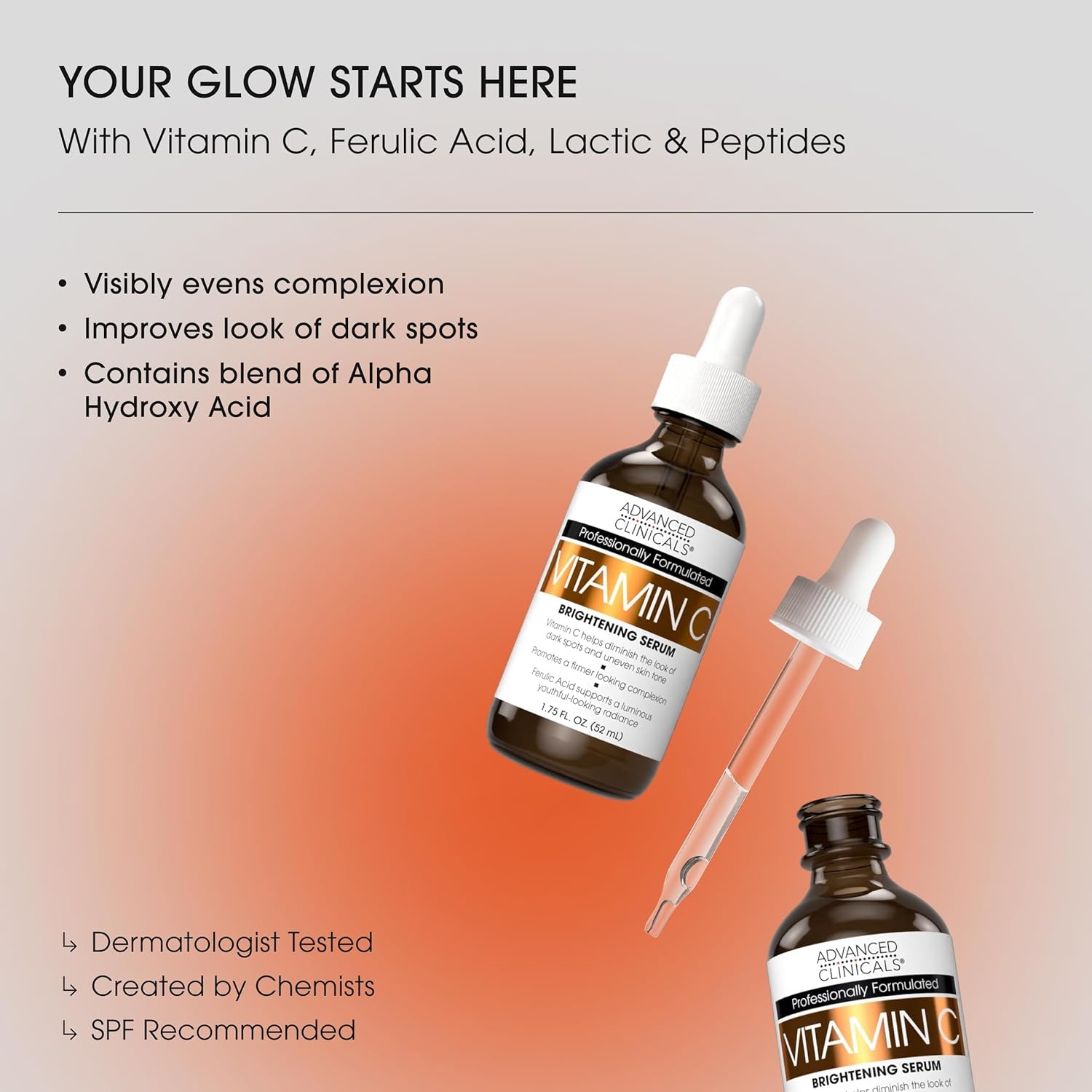 image:imageAdvanced Clinicals Rosehip Oil For Face With Vitamin E Botanicals Helps Improve Look Of Dark Spots Wrinkles Fine Lines amp Uneven Looking Skin Tone Moisturizing Skin Care Face Serum 18 Fl OzVitamin C Brightening Serum