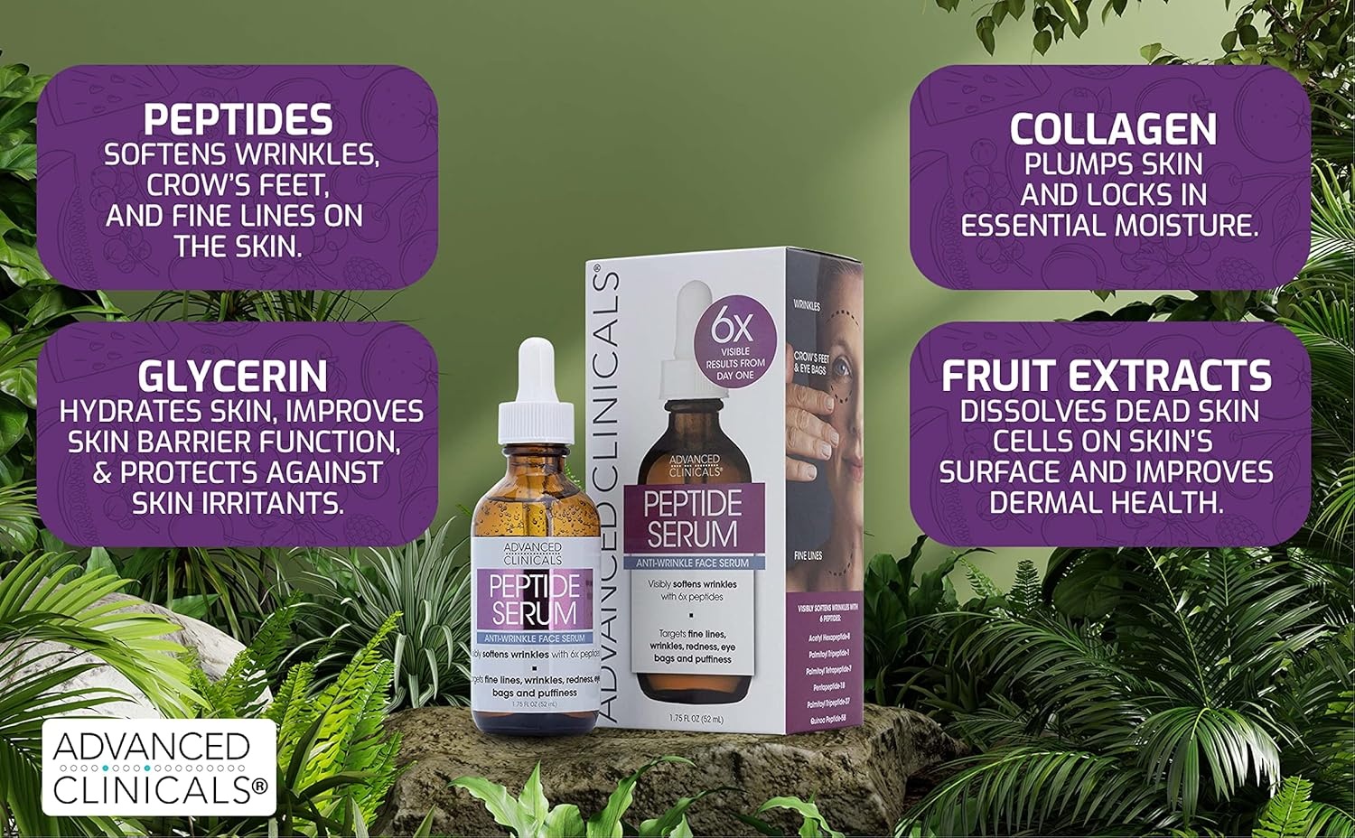 image:imageAdvanced Clinicals Rosehip Oil For Face With Vitamin E Botanicals Helps Improve Look Of Dark Spots Wrinkles Fine Lines amp Uneven Looking Skin Tone Moisturizing Skin Care Face Serum 18 Fl OzHyaluronic Peptide Serum Set