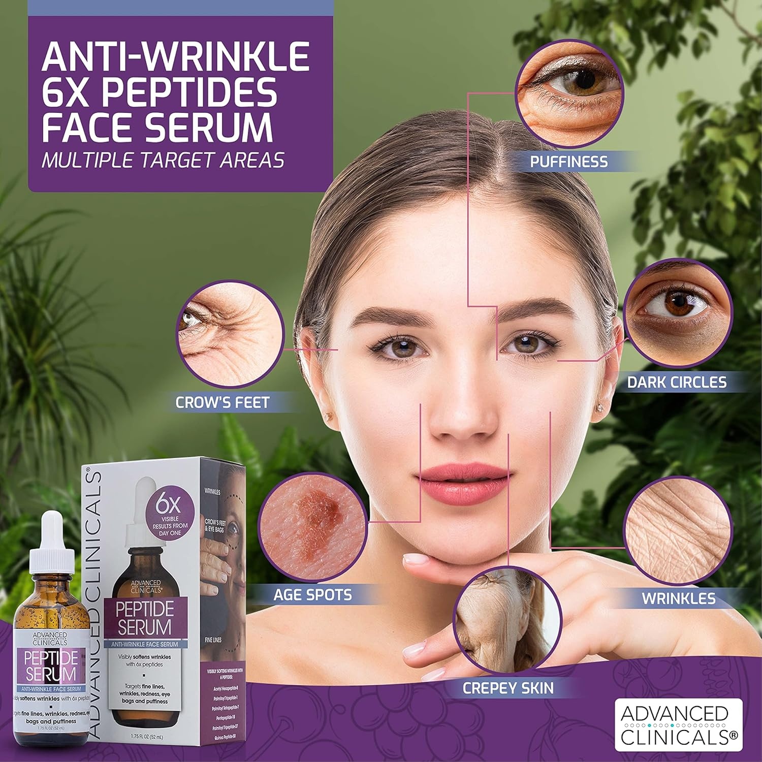 image:imageAdvanced Clinicals Rosehip Oil For Face With Vitamin E Botanicals Helps Improve Look Of Dark Spots Wrinkles Fine Lines amp Uneven Looking Skin Tone Moisturizing Skin Care Face Serum 18 Fl OzHyaluronic Peptide Serum Set