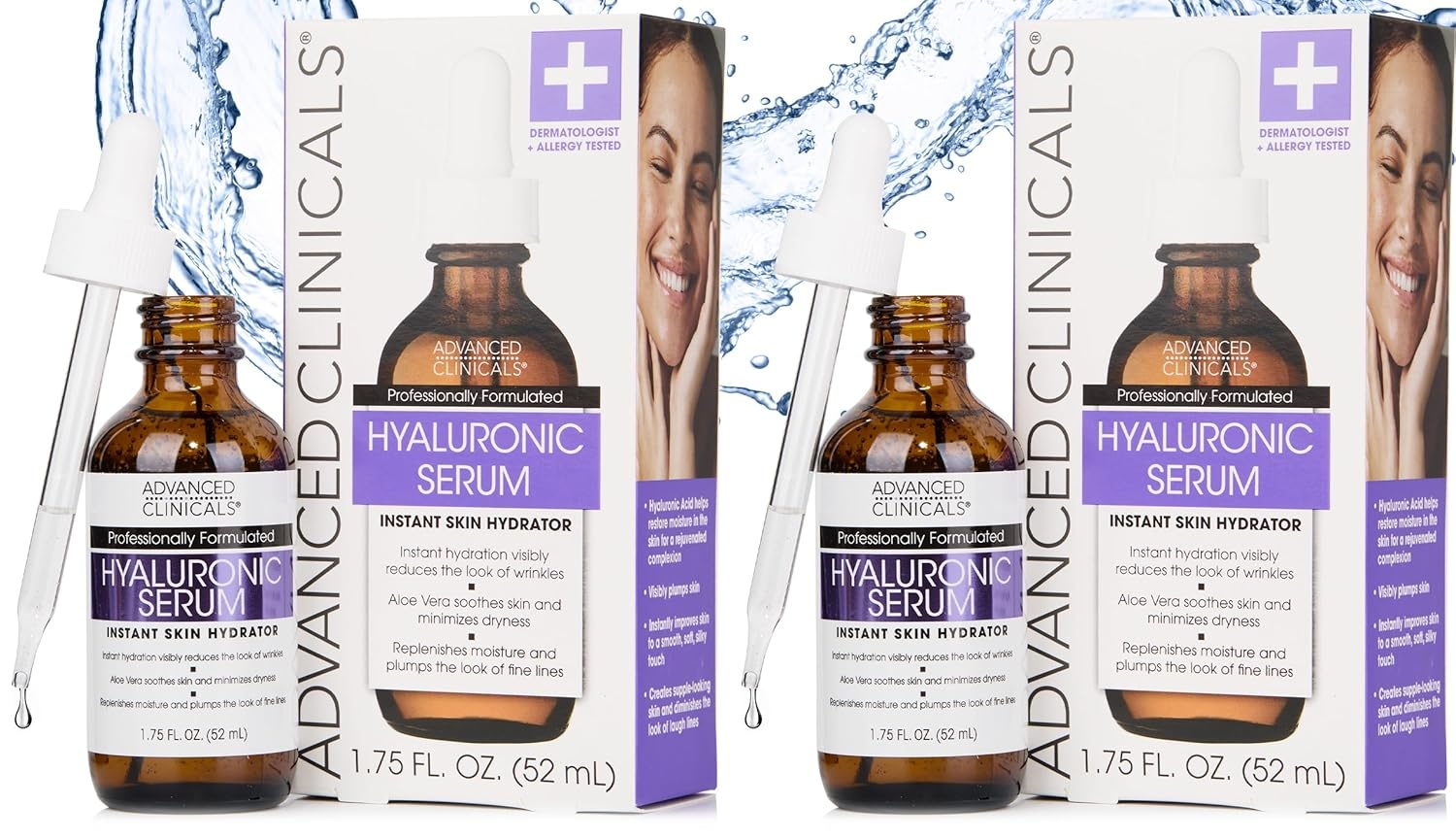 image:imageAdvanced Clinicals Rosehip Oil For Face With Vitamin E Botanicals Helps Improve Look Of Dark Spots Wrinkles Fine Lines amp Uneven Looking Skin Tone Moisturizing Skin Care Face Serum 18 Fl OzHyaluronic Acid Face Serum