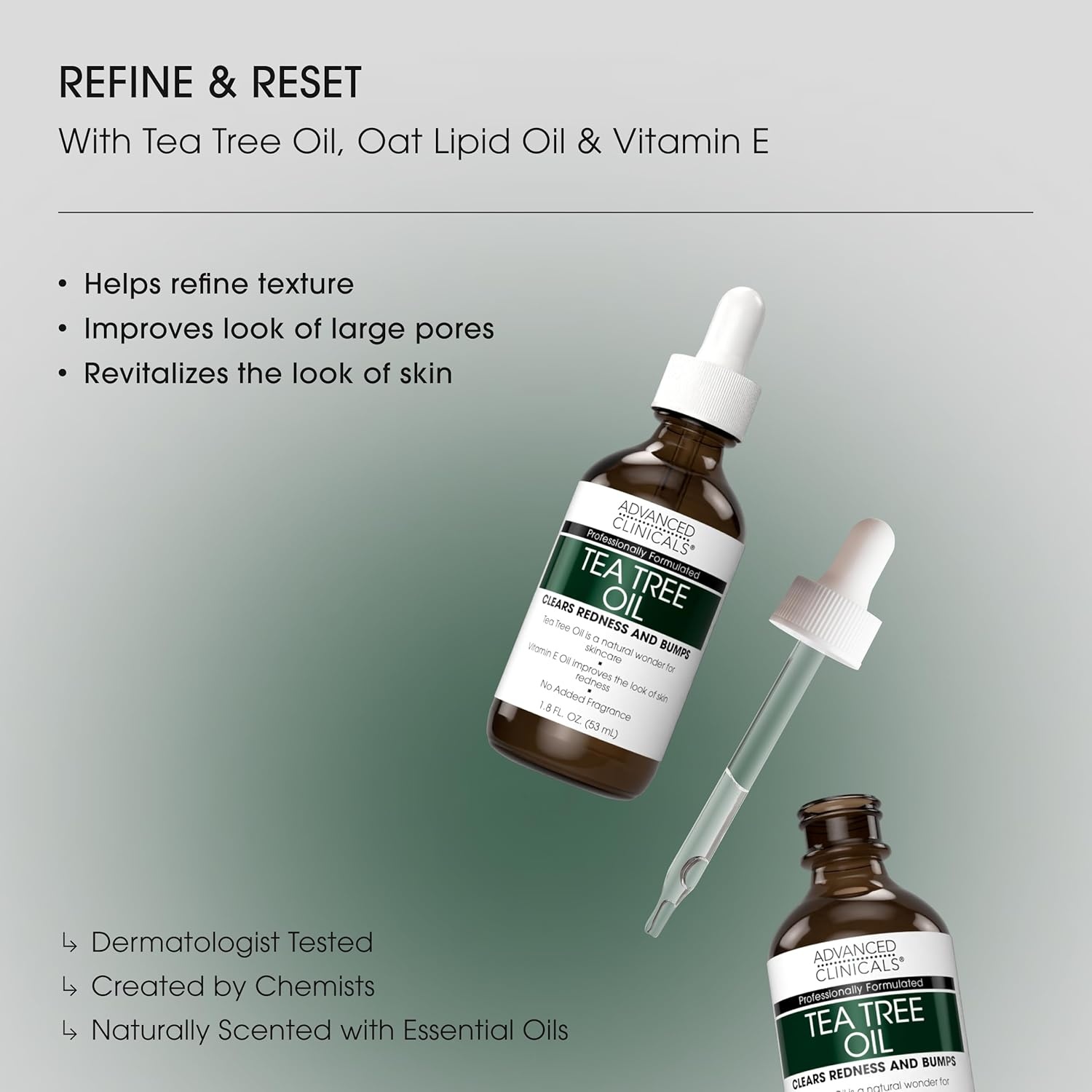 image:imageAdvanced Clinicals Rosehip Oil For Face With Vitamin E Botanicals Helps Improve Look Of Dark Spots Wrinkles Fine Lines amp Uneven Looking Skin Tone Moisturizing Skin Care Face Serum 18 Fl OzTea Tree Oil Serum