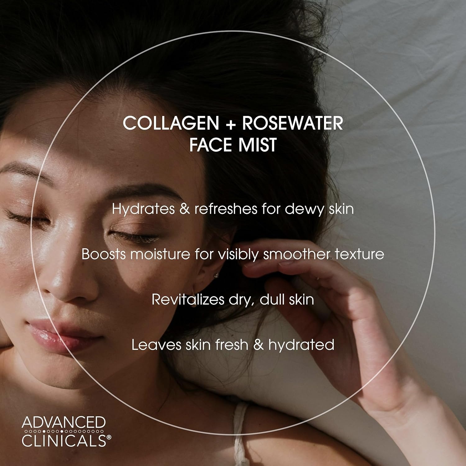 image:imageAdvanced Clinicals Vitamin C Glow Facial Mist Toner For Face W Rosewater Ferulic Acid amp Peptides Vitamin C Antioxidant Moisturizer Face Mist Provides Instant Skin Hydration NonGreasy 8 Fl OzCollagen Rosewater Mist