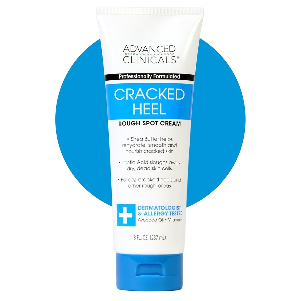 image:imageAdvanced Clinicals Cracked Heel Foot Cream Skin Care Moisturizer Lotion For Feet WShea Butter Helps Heal Cracked Skin Rough Spots Calluses amp Dry Skin Foot Lotion Hand Lotion Large 8 Fl OzCracked Heel Foot Lotion