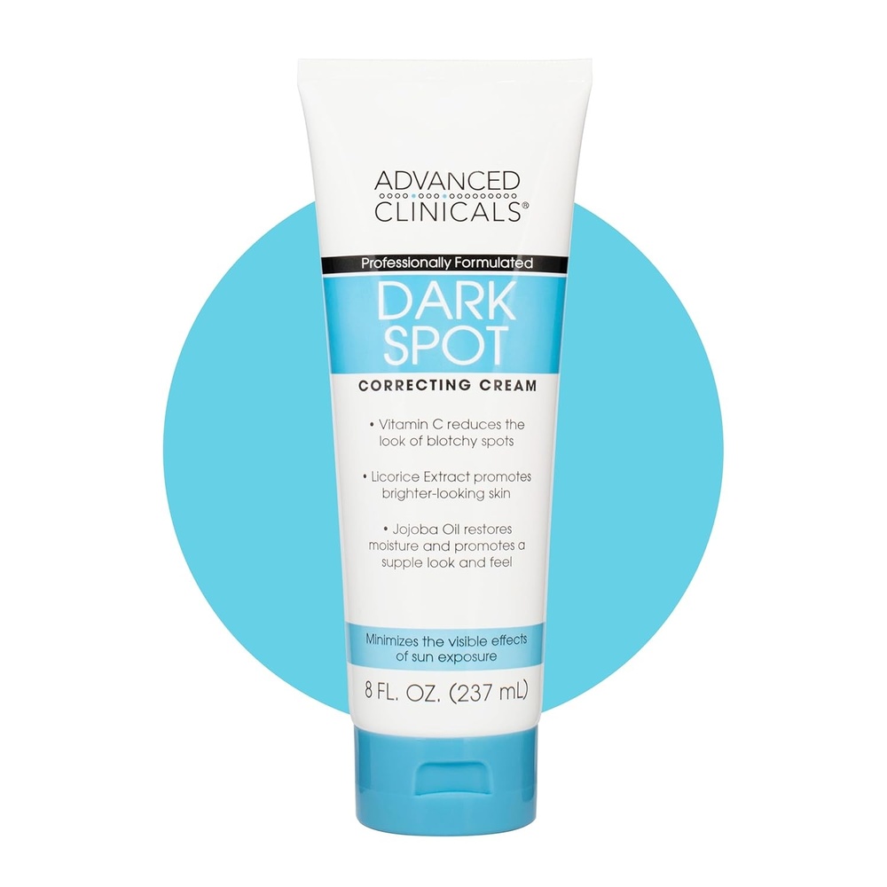 image:imageAdvanced Clinicals Dark Spot Vitamin C Cream For Face Hand amp Body Lotion Anti Aging Therapeutic Skin Care Moisturizer Lotion Reduces Appearance Of Age Spots Blotchy Skin amp Wrinkles Large 8 Fl OzDark Spot Reducer Cream