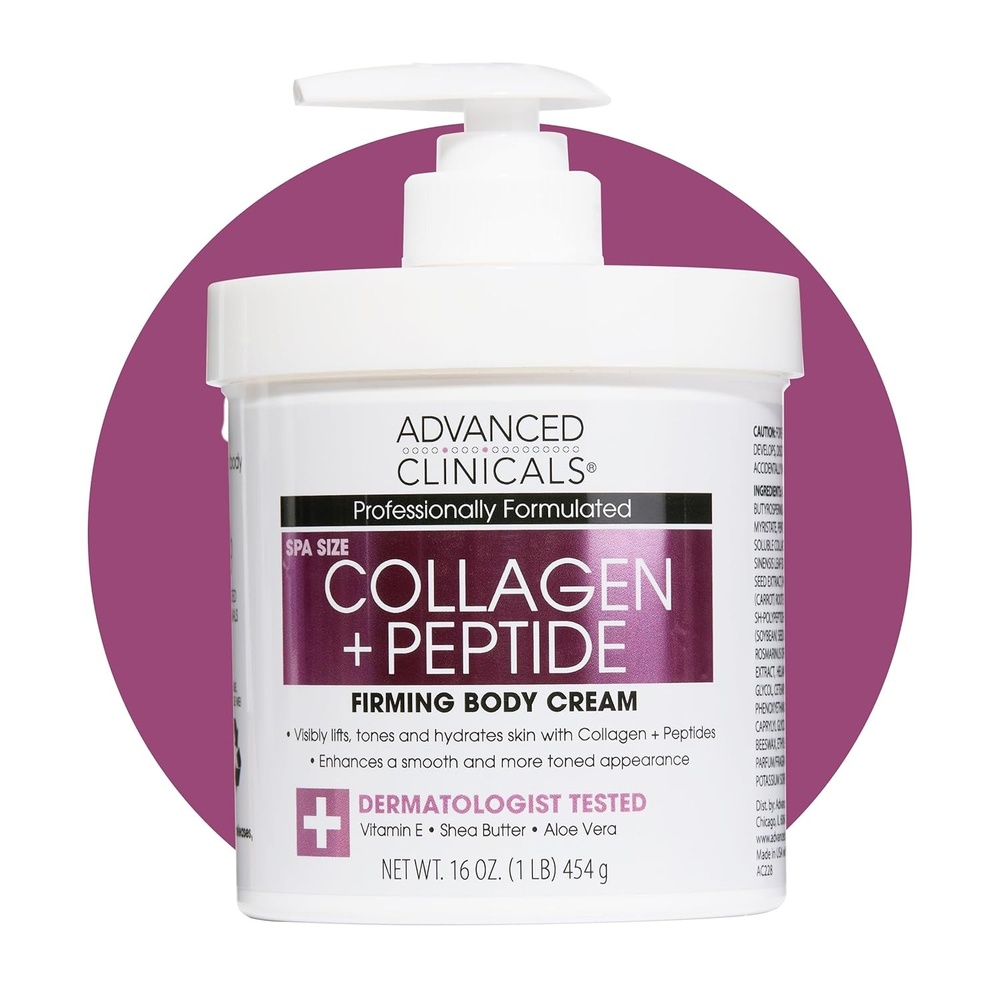 image:imageAdvanced Clinicals Retinol Body Lotion amp Face Moisturizer Visible Anti Aging Skin Care Retinol Body Cream For Women amp Men Targets Look Of Fine Lines Wrinkles amp Crepe Looking Dry Skin 16 Ounce5 Collagen Peptide Firming Body Cream