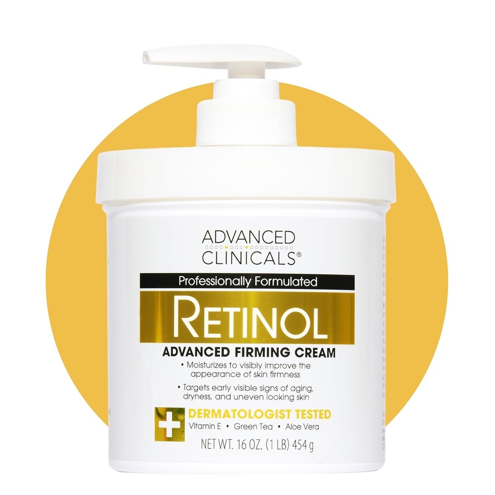 image:imageAdvanced Clinicals Retinol Body Lotion amp Face Moisturizer Visible Anti Aging Skin Care Retinol Body Cream For Women amp Men Targets Look Of Fine Lines Wrinkles amp Crepe Looking Dry Skin 16 Ounce1 Retinol Firming Body Cream
