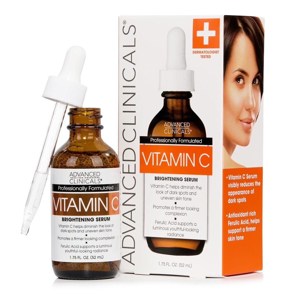 image:imageAdvanced Clinicals Rosehip Oil For Face With Vitamin E Botanicals Helps Improve Look Of Dark Spots Wrinkles Fine Lines amp Uneven Looking Skin Tone Moisturizing Skin Care Face Serum 18 Fl OzVitamin C Brightening Serum
