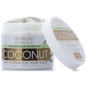 image:imageAdvanced Clinicals Coconut Oil Hair Mask Treatment Deep Hydration Hair Repair Mask Conditioner To Strengthen Dry ColorTreated Weak Hair amp Boost Hair Growth WShea Butter amp Kelp 12 Fl Oz