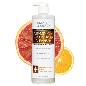 image:imageAdvanced Clinicals Gentle Vitamin C Face Wash For Women amp Men  Citrus Scented Gel Facial Cleanser Soap  Aloe Vera  Ferulic Acid Hydrating Foaming Wash For Cleansing Dirt amp Oil Large 1175 Fl OzBrightening Vitamin C Face Wash