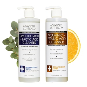 image:imageAdvanced Clinicals Gentle Vitamin C Face Wash For Women amp Men  Citrus Scented Gel Facial Cleanser Soap  Aloe Vera  Ferulic Acid Hydrating Foaming Wash For Cleansing Dirt amp Oil Large 1175 Fl OzVitamin C Face Wash  Glycolic Acid Wash Set