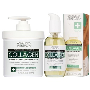 image:imageAdvanced Clinicals Hydrating Collagen Oil For Body amp After Shower  Visible Anti Aging Moisturizing Collagen Body Oil For Women amp Men Helps Soften Appearance Of Crepe Skin amp Wrinkles 38 Fl OzCollagen Cream  Collagen Body Oil Set