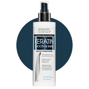 image:imageAdvanced Clinicals Keratin Detangler Spray Detangling Hair Spray for Strong Shiny Hair Lightweight Leavein Conditioner with Amino Acids Vitamin B5 Olive Oil Softens and Nourishes Hair 8 Fl Oz